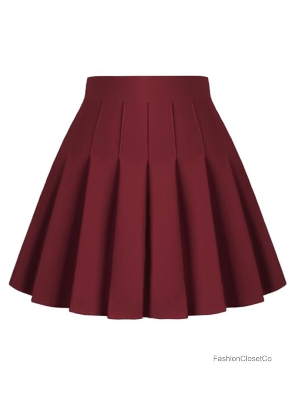 Pleated A-Line Mini Tennis Skirt High Waist Elastic Side Zip Active Skort